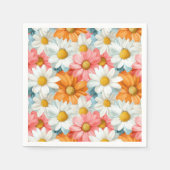 デイジー春フローラ誕生日パーティナプキンス スタンダードカクテルナプキン (正面)