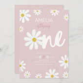デイジー最初のバースデーパーティ招待状 招待状 (正面/裏面)