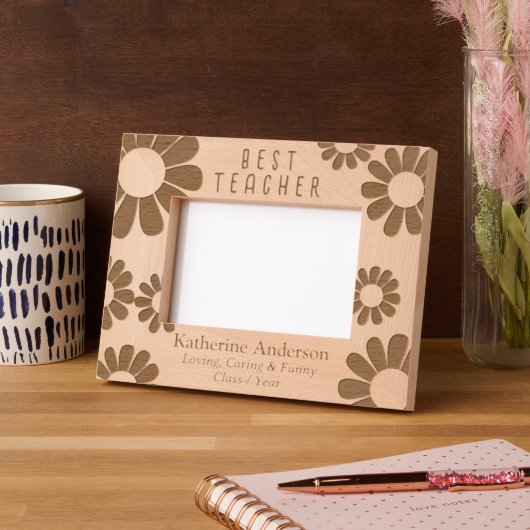 デイジー最高の先生エッチングフレーム レーザー彫刻フレーム (左)