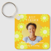 デイジー最高の先生フォトイエローオレンジ キーホルダー (正面)