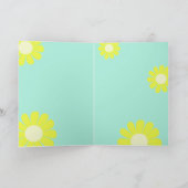 デイジー最高の先生フォトグリーン カード (内部)