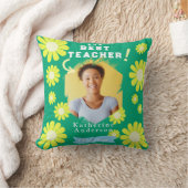 デイジー最高の先生フォトグリーン クッション (ブランケット)