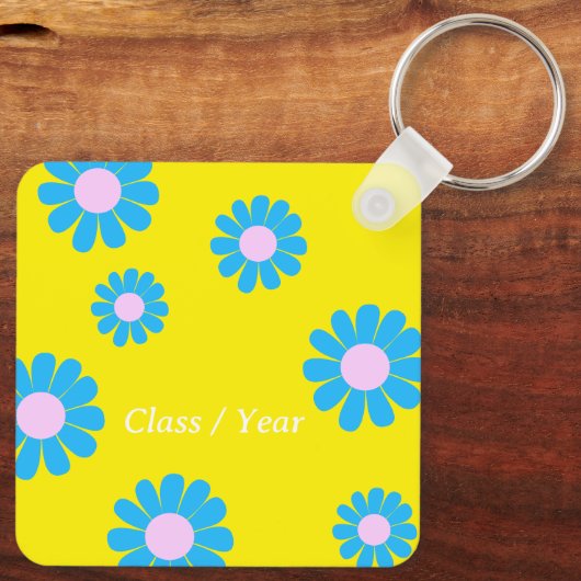 デイジー最高の先生フォトブライトイエロー キーホルダー (裏面)