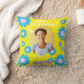 デイジー最高の先生フォトブライトイエロー クッション (ブランケット)