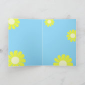 デイジー最高の先生フォトブルー カード (内部)