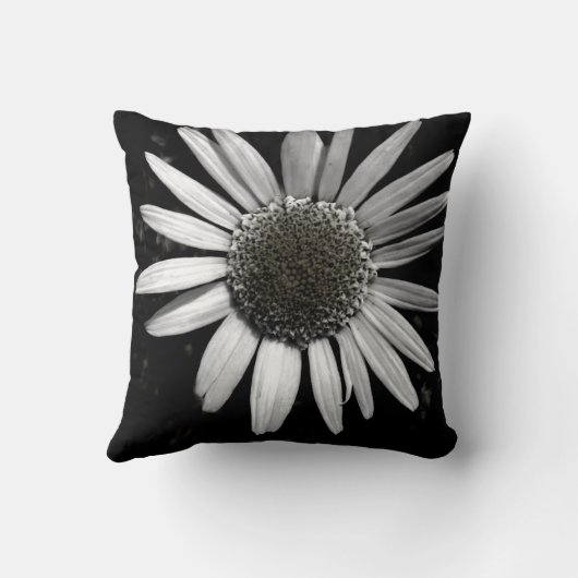 デイジー枕白黒フォト クッション (裏面)