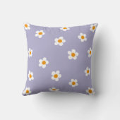 デイジー柄パープルキュートモダン クッション (裏面)