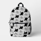 デイジー植物性自然パターン プリントバックパック (正面)