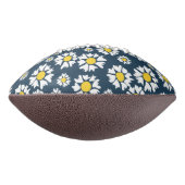 デイジー模様、花柄、白デイジー アメリカンフットボール (回転90)