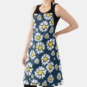 デイジー模様、花柄、白デイジー エプロン (インサイチュ)