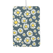 デイジー模様、花柄、白デイジー カーエアーフレッシュナー (正面)