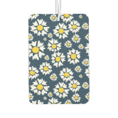 デイジー模様、花柄、白デイジー カーエアーフレッシュナー (裏面)