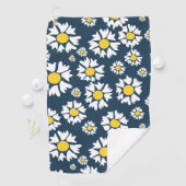 デイジー模様、花柄、白デイジー ゴルフタオル (インサイチュ)