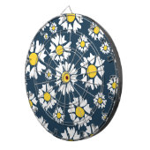 デイジー模様、花柄、白デイジー ダーツボード (正面右)