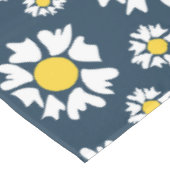 デイジー模様、花柄、白デイジー テーブルクロス (アングル)