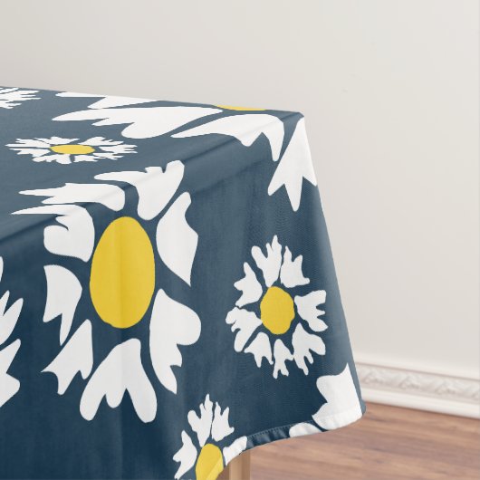 デイジー模様、花柄、白デイジー テーブルクロス (インサイチュ)