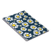 デイジー模様、花柄、白デイジー ノートブック (右側)