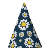 デイジー模様、花柄、白デイジー パーティーハット (右)