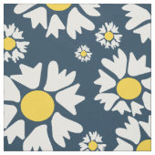 デイジー模様、花柄、白デイジー ファブリック (見本)