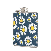 デイジー模様、花柄、白デイジー フラスク (左)