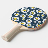 デイジー模様、花柄、白デイジー 卓球ラケット (正面アングル)