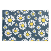 デイジー模様、花柄、白デイジー 枕カバー (裏面)