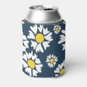 デイジー模様、花柄、白デイジー 缶クーラー (缶裏面)