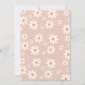 デイジー水彩フローラ赤ちゃんシャワー招待 招待状 (裏面)