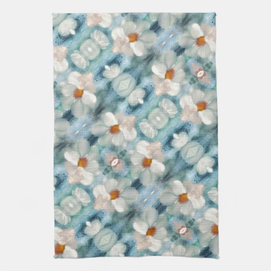 デイジー水彩フローラ キッチンタオル (縦)