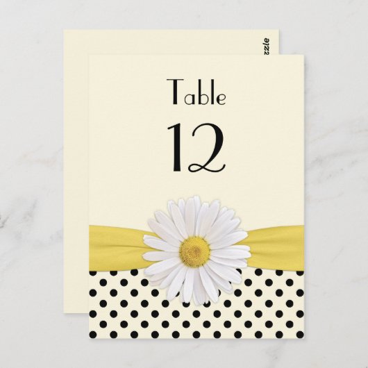 デイジー水玉模様臨時用表カード ポストカード (正面/裏面)