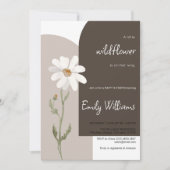 デイジー水色の赤ミニマルちゃんシャワー 招待状 (正面)