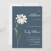 デイジー水色の赤ミニマルちゃんシャワー 招待状 (正面)