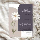 デイジー水色の赤ミニマルちゃんシャワー 招待状