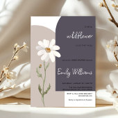 デイジー水色の赤ミニマルちゃんシャワー 招待状