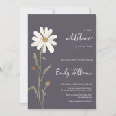 デイジー水色の赤ミニマルちゃんシャワー 招待状 (正面)