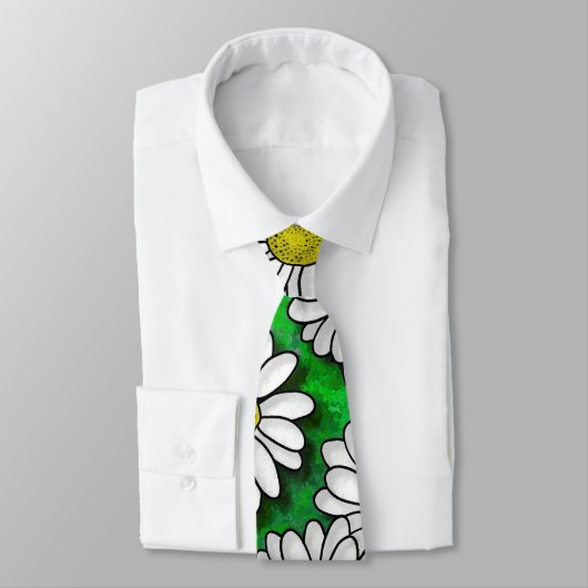 デイジー油絵画ネクタイ ネクタイ (タイ)
