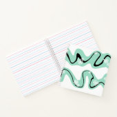 デイジー溝（ミントグリーン、白黒） ノートブック (内部)