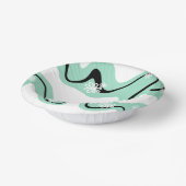 デイジー溝（ミントグリーン、白黒） ペーパーボウル (傾斜あり)