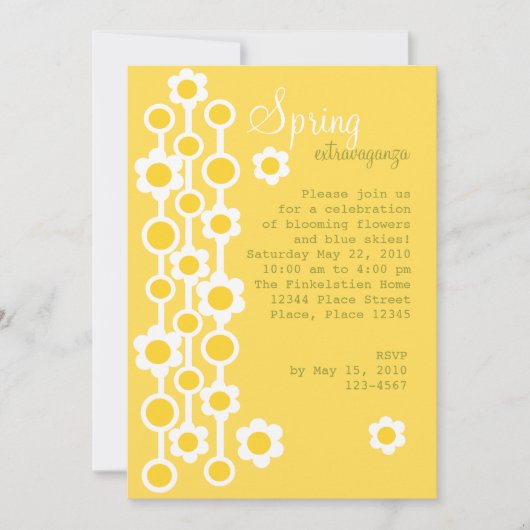 デイジー点々のあるNo.1 招待状 (正面)