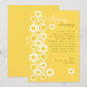 デイジー点々のあるNo.1 招待状 (正面/裏面)