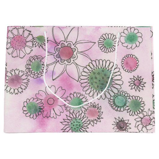 デイジー熱狂する抱き枕 ラージペーパーバッグ (正面)