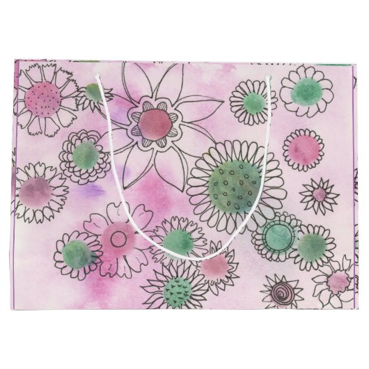 デイジー熱狂する抱き枕 ラージペーパーバッグ (裏面)