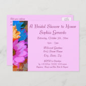 "デイジー熱狂する" (1) - Bridal Shower Invitation インビテーションポストカード (正面/裏面)