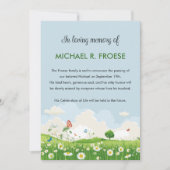 デイジー牧草地写真死者発表 招待状 (正面)