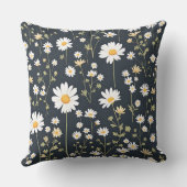 デイジー牧草花のパターンモダン.屋外 クッション (裏面)