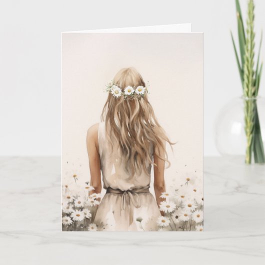 デイジー界の若い女性 カード (正面)