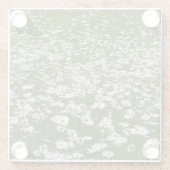 デイジー畑アラスカン野花 ガラスコースター (裏面)