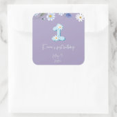 デイジー番号1誕生日シール スクエアシール (バッグ)