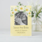 デイジー白い黄色のフローラ写真の保存日付 (スタンド正面)