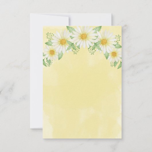 デイジー白い黄色のフローラ写真の保存日付 (裏面)